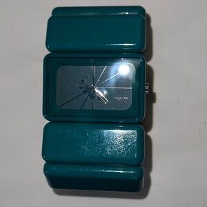 Nixon Teal Rectangular Bracelet Watch